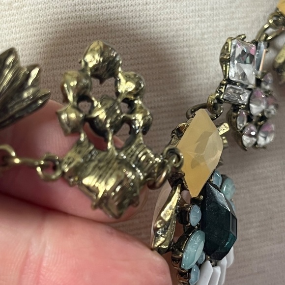 J Crew Necklace 22" Pink Floral Statement Retro Preppy Feminine Boho Western - Picture 6 of 10